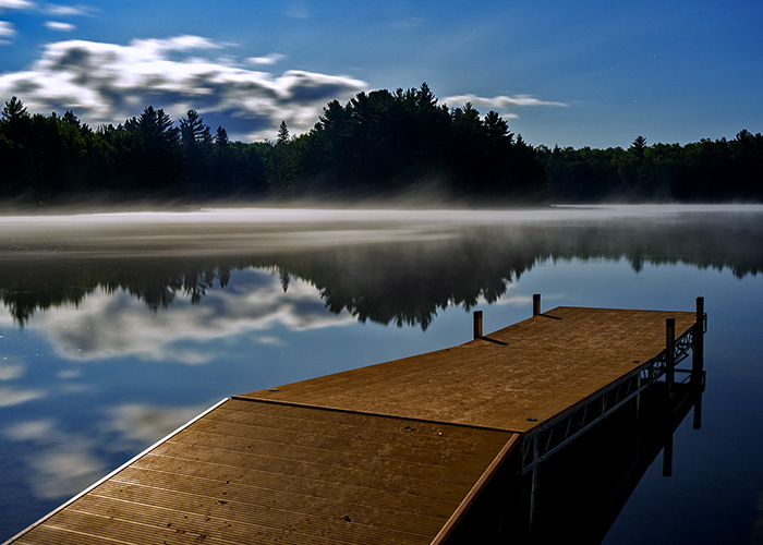 Light of the full moon at Otter Lake